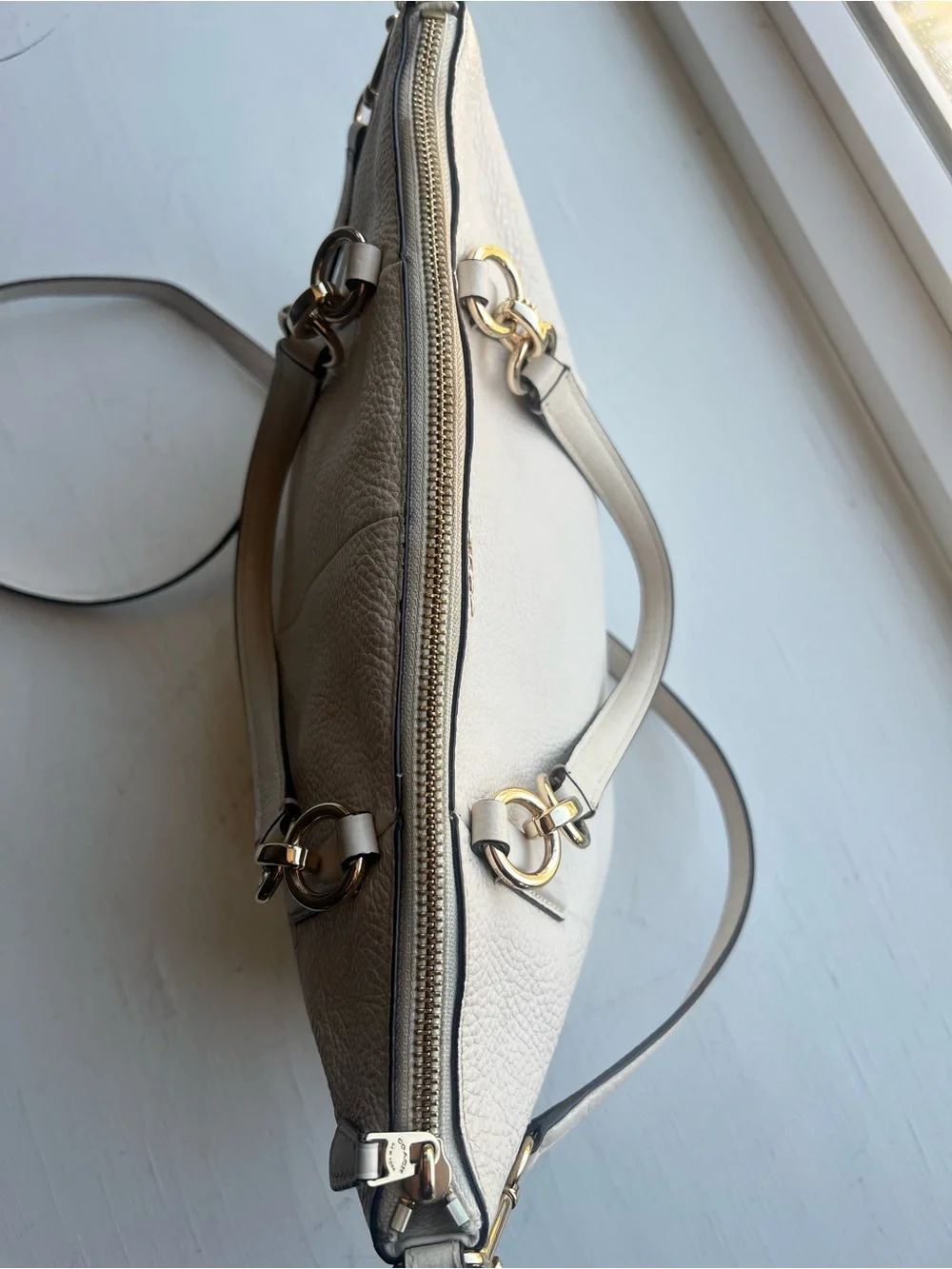 Coach Small Kelsey Satchel in Chalk White